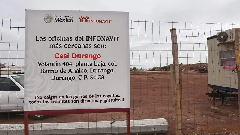 Construcción de viviendas del Bienestar en Durango
